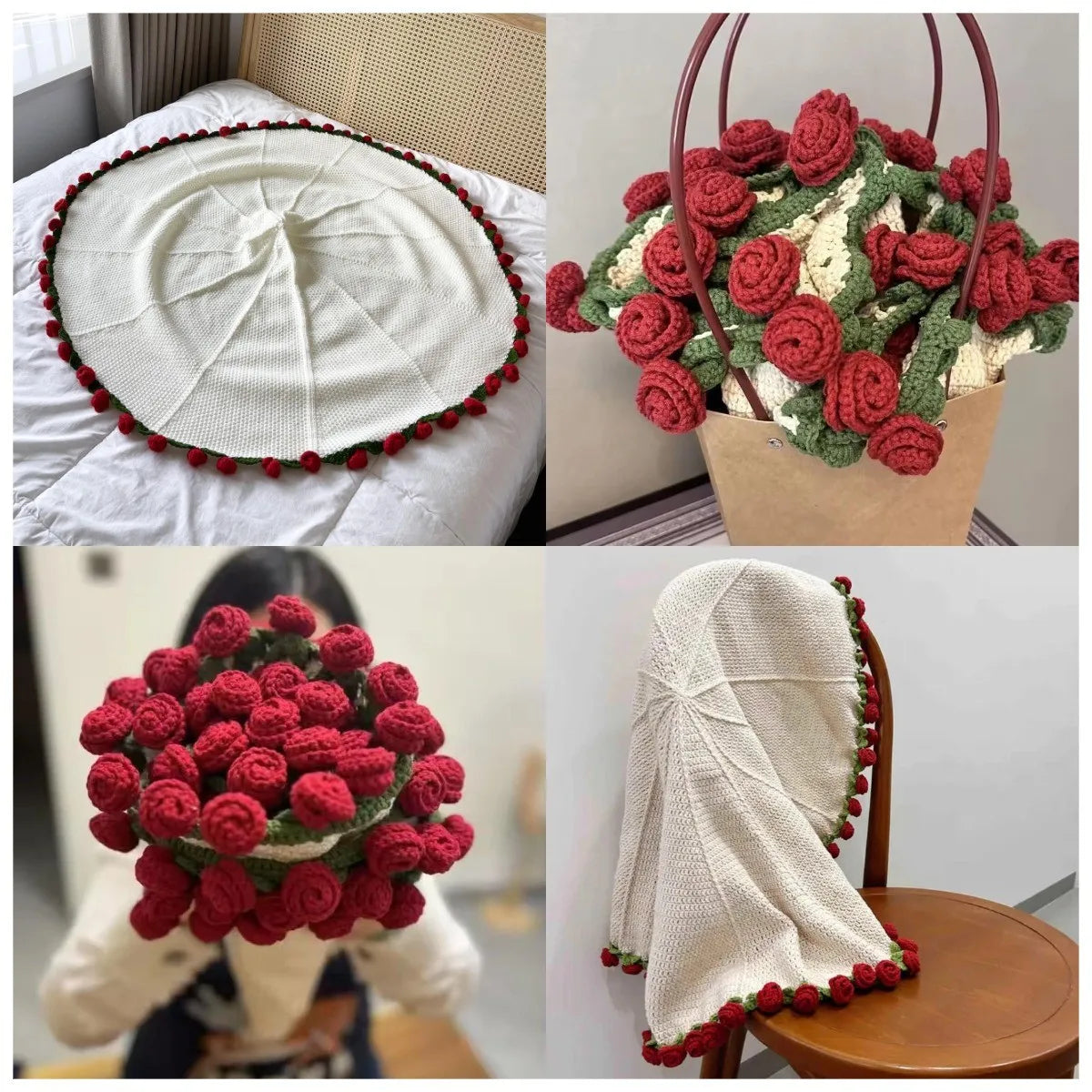Crochet Flower Bouquet Blanket